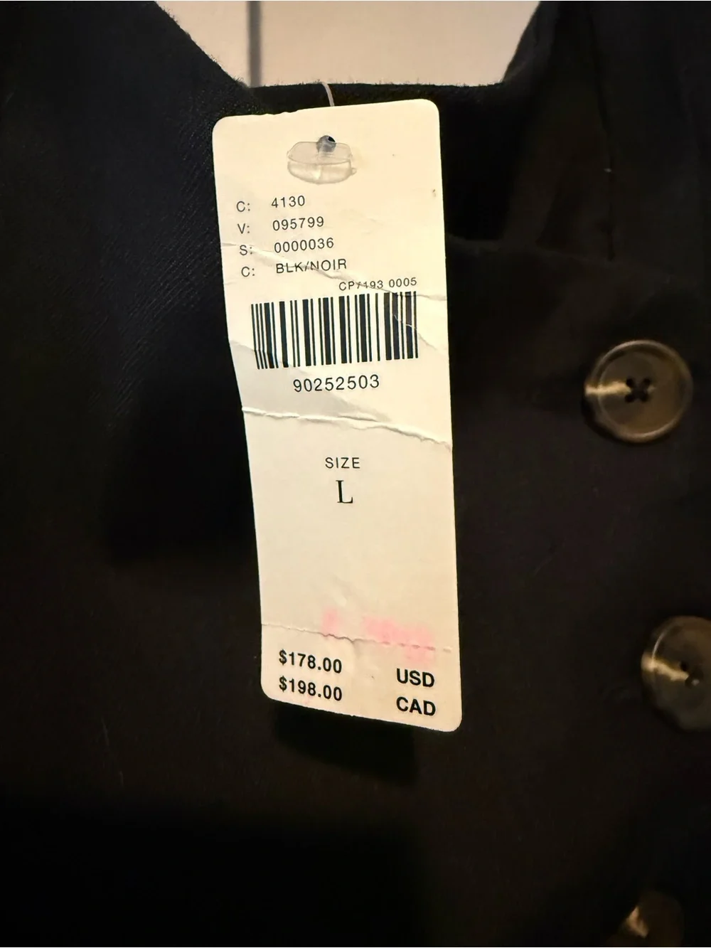 Anthropologie Black Sleeveless Midi Dress with Side Buttons - Picture 3 of 5